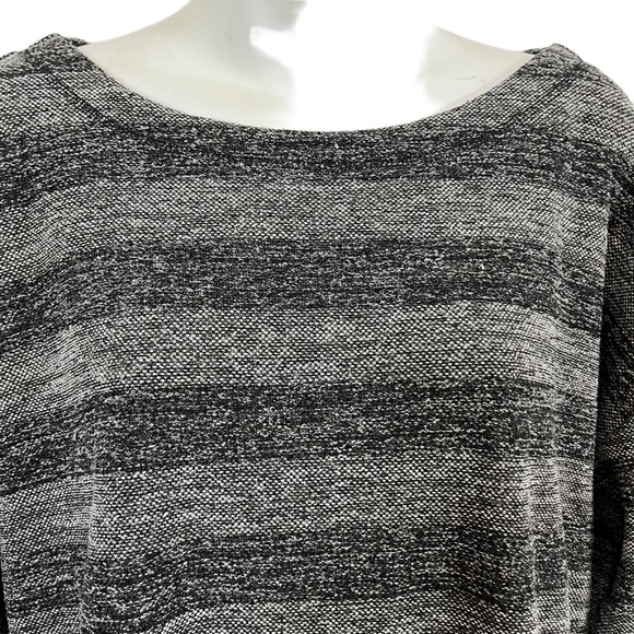 LOU & GRAY Wide Horizontal Stripe Knit Casual Long Sleeve Knee Length Dress sz M - Picture 2 of 16